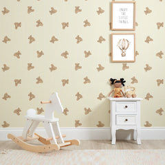 The Bear Wallpaper in Lemon Yellow