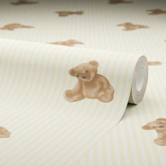 The Bear Wallpaper in Lemon Yellow