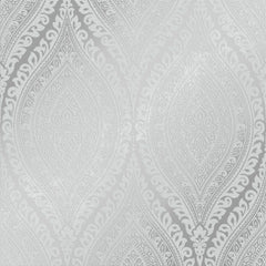 Ariana Wave Wallpaper in Grey and Silver