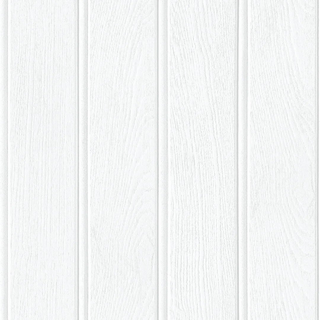 Beadboard Panel Wallpaper in Ivory Cream