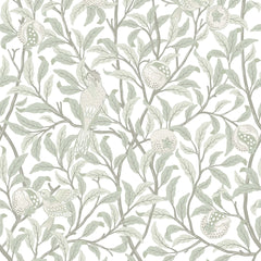 Beauty of Nature Wallpaper in Sage Green