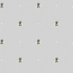 Bumble Bee Wallpaper in Grey