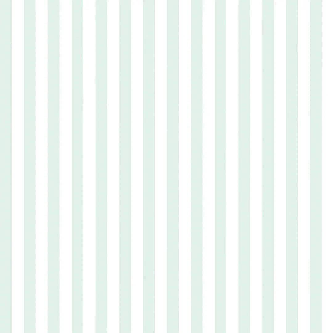 Classic Stripe Wallpaper in Soft Mint