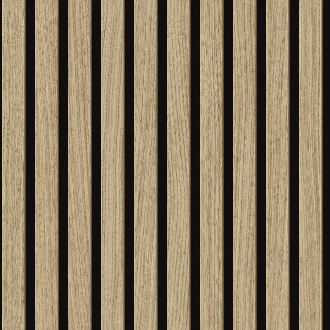 Contemporary Wood Slat Light Oak