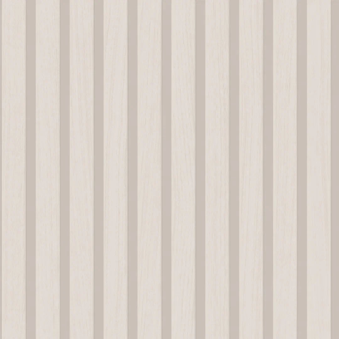 Contemporary Wood Slat Wallpaper in Natural