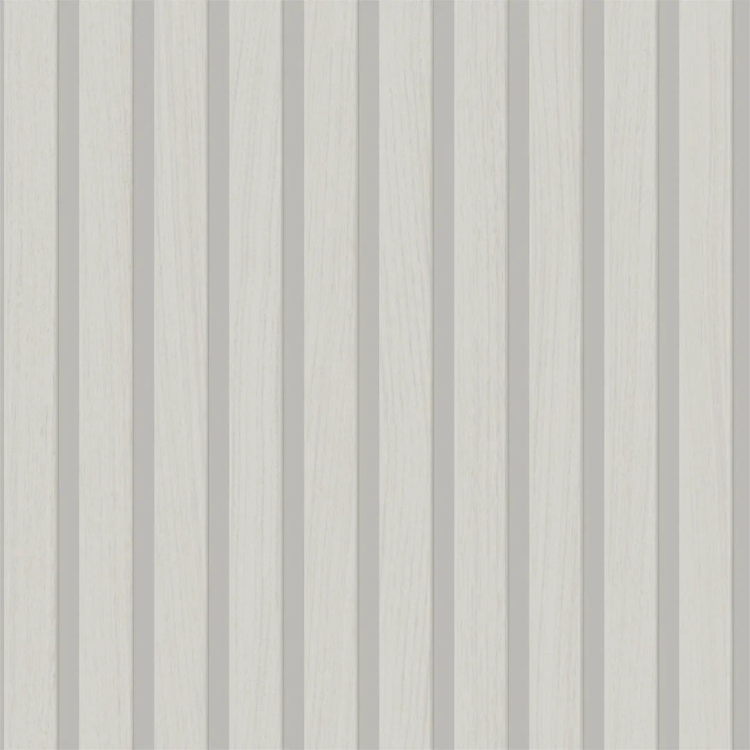 Contemporary Wood Slat Silvery Grey
