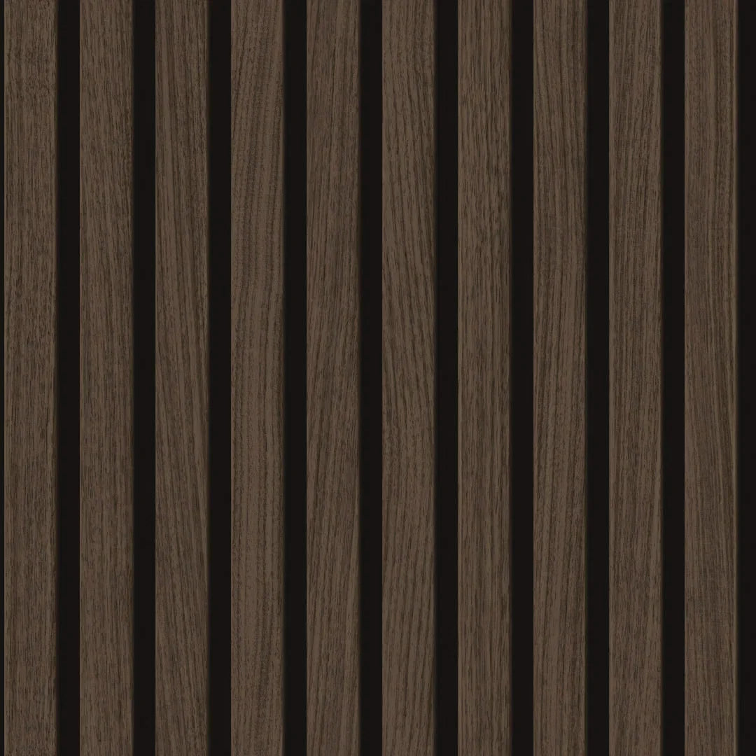 Contemporary Wood Slat Walnut