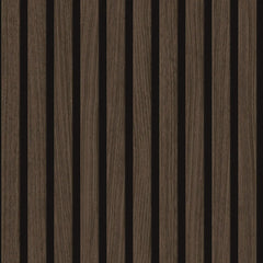 Contemporary Wood Slat Walnut