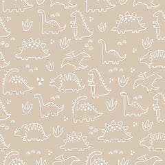 Dinky Dinos Wallpaper in Neutral