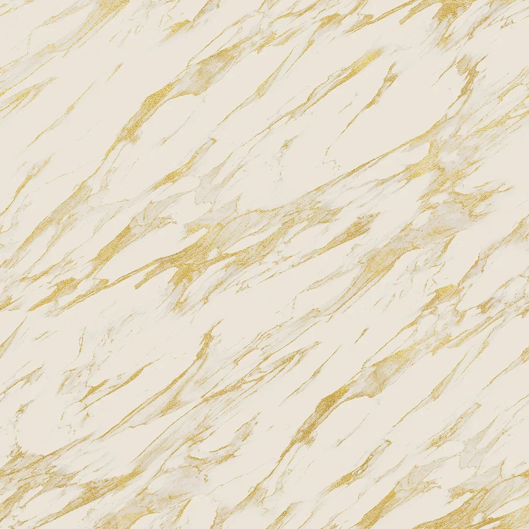 Modern Marble Wallpaper in Cream with Gold Effect