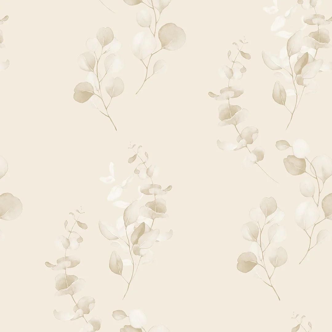 Trailing Eucalyptus Wallpaper in Sandstone