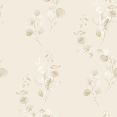 Trailing Eucalyptus Wallpaper in Sandstone