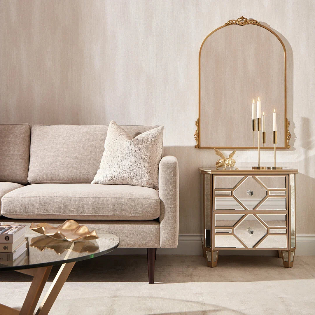 LUX Textures Chenille Plain Wallpaper in Ivory