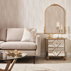 LUX Textures Chenille Plain Wallpaper in Ivory