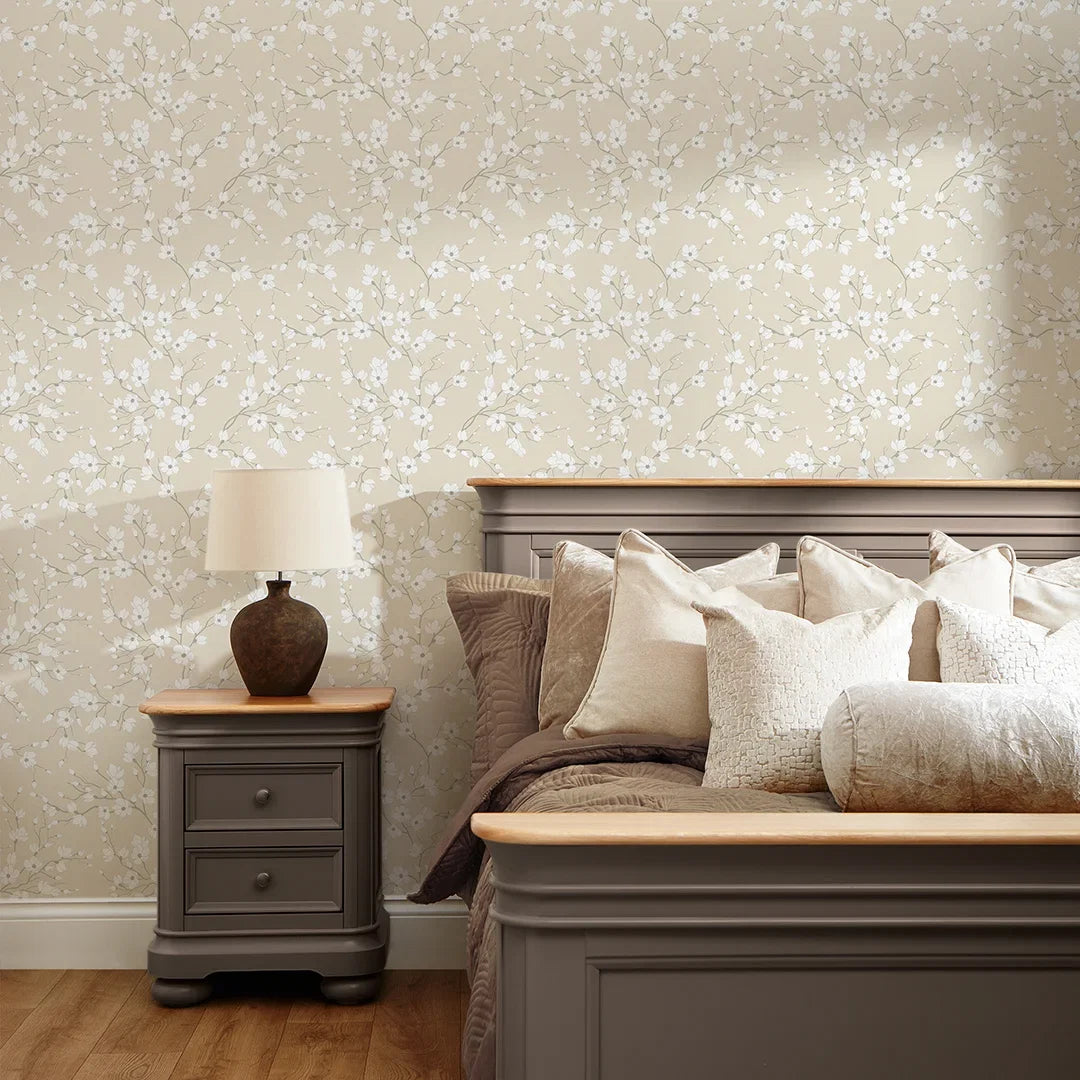 Spring Blossom Wallpaper in Cream