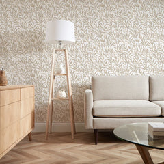 Willow Leaf Wallpaper in Natural