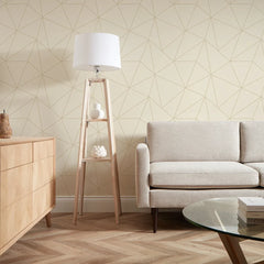 Zara Wallpaper in Mushroom and Cream