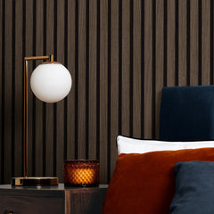 Contemporary Wood Slat Walnut