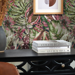 Jungle Fever Wallpaper in Pink and Green