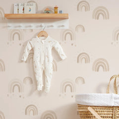 Painting Rainbows Wallpaper in Neutral