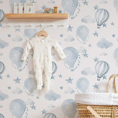 The Great Adventure Wallpaper in Blue and White