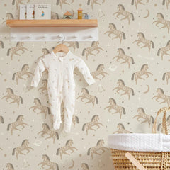 Twinkle, Twinkle Unicorn Wallpaper in Neutrals