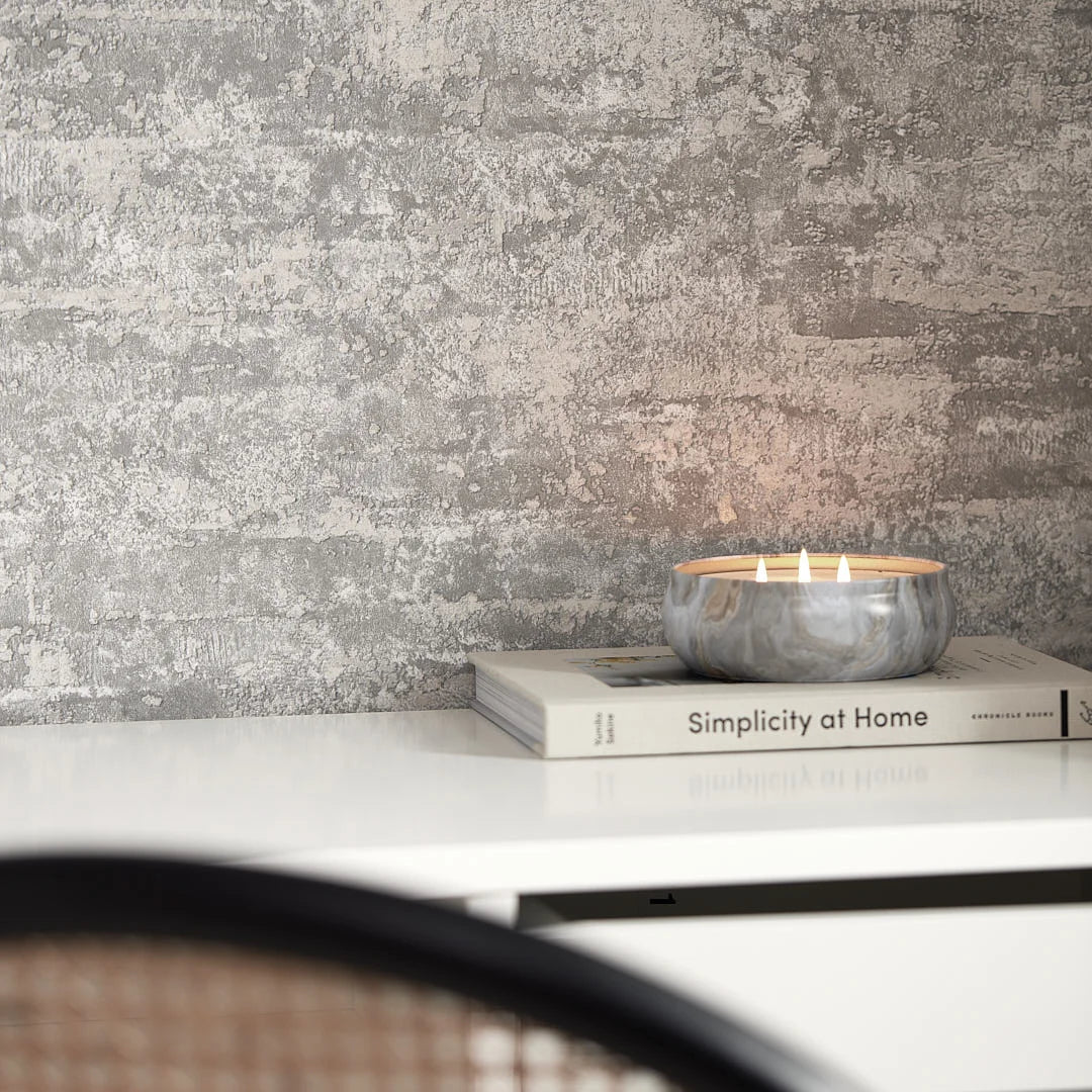 Valencia Wallpaper in Silver