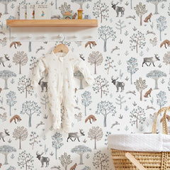 Woodland Dreams Wallpaper in Earthy Tones