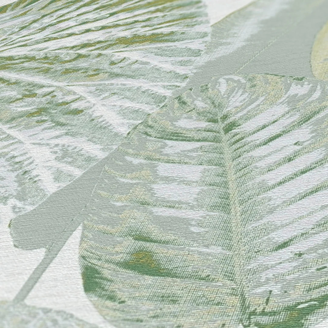 Exotic Oasis Wallpaper in Green