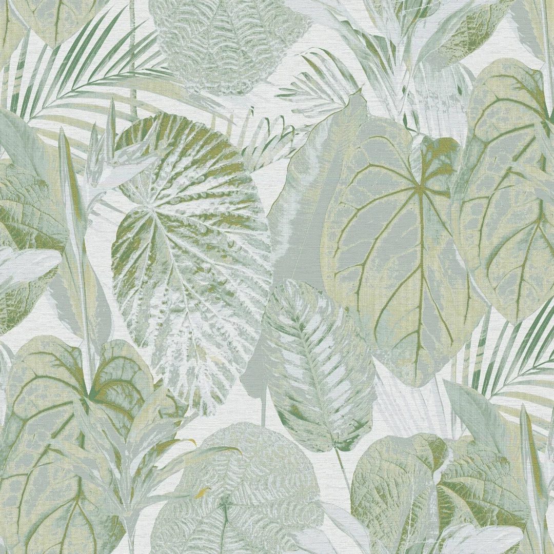 Exotic Oasis Wallpaper in Green