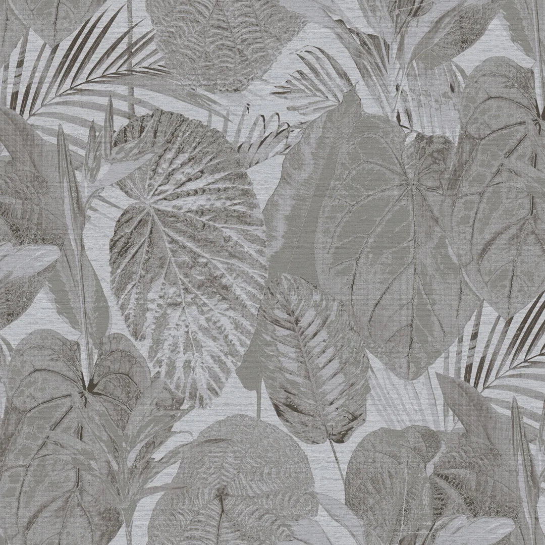Exotic Oasis Wallpaper in Grey