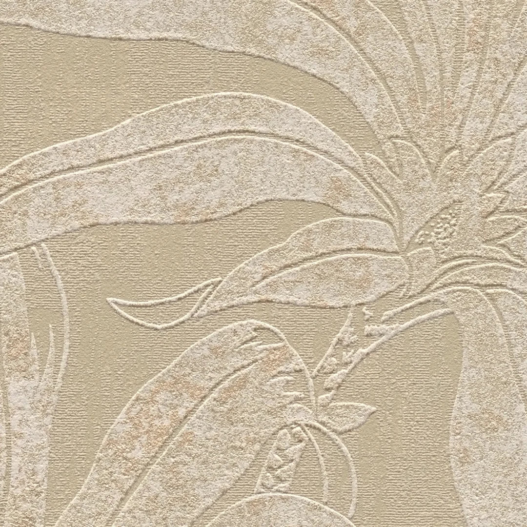 Gentle Palms Wallpaper in Beige