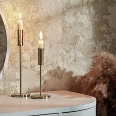 Patina Concrete Effect Wallpaper in Cream & Gold