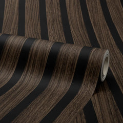 Contemporary Wood Slat Walnut