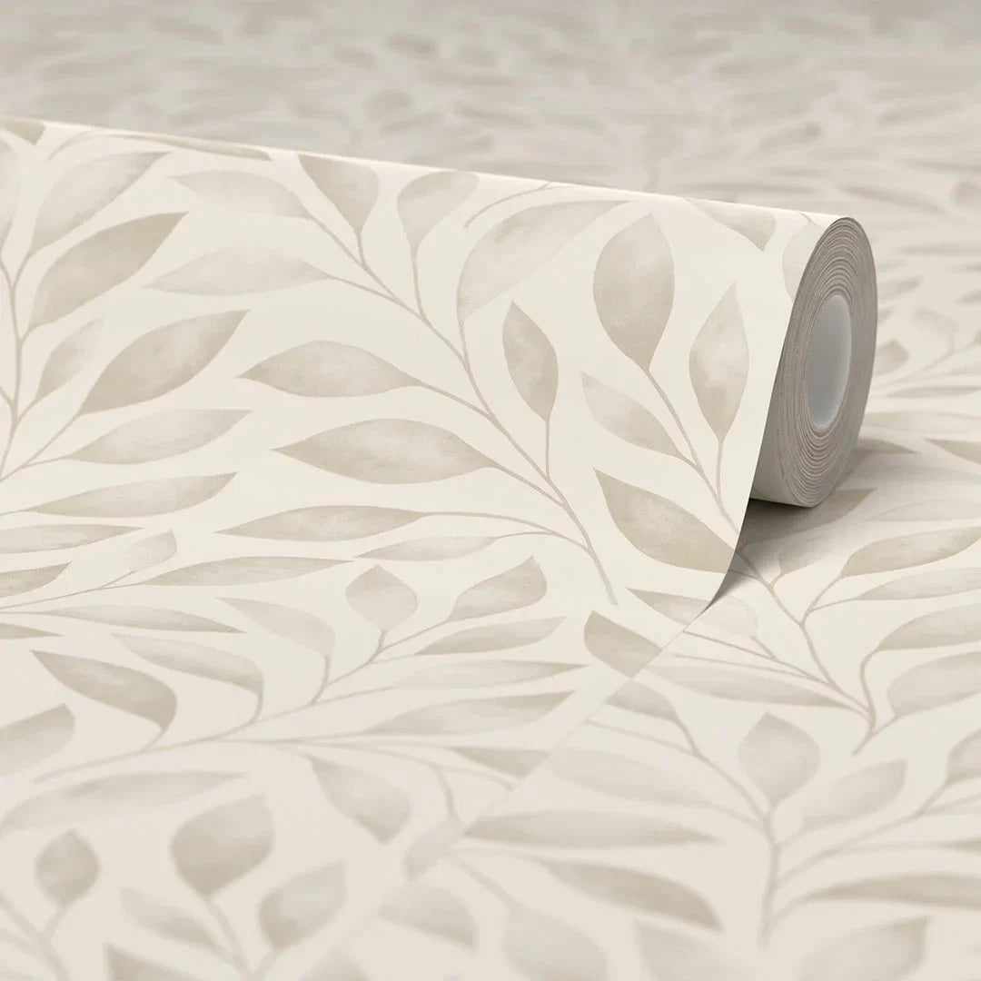 Gentle Vines Wallpaper in Sandstone