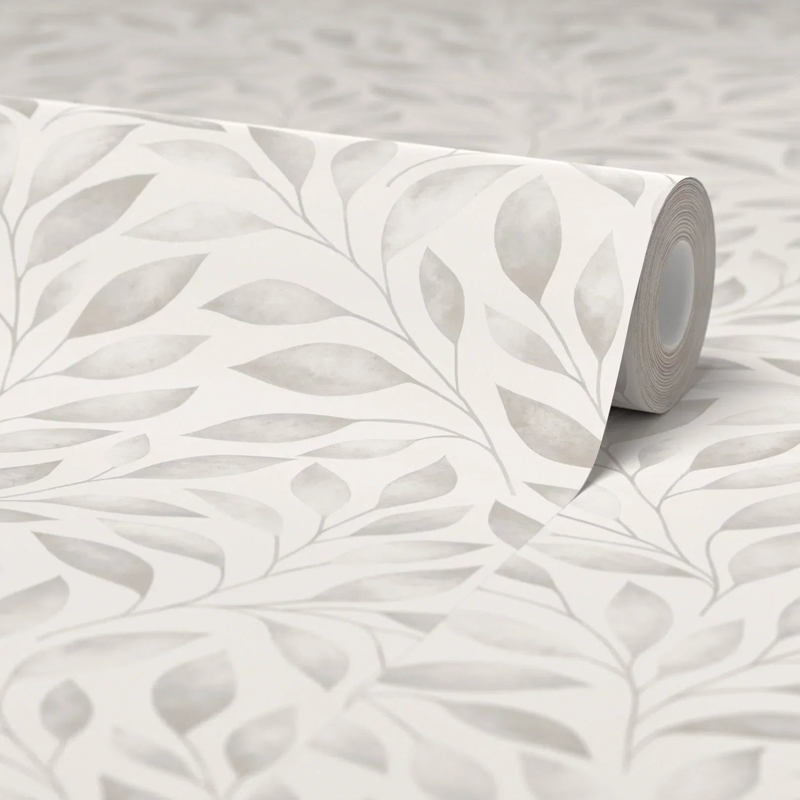 Gentle Vines Wallpaper in Soft Greys