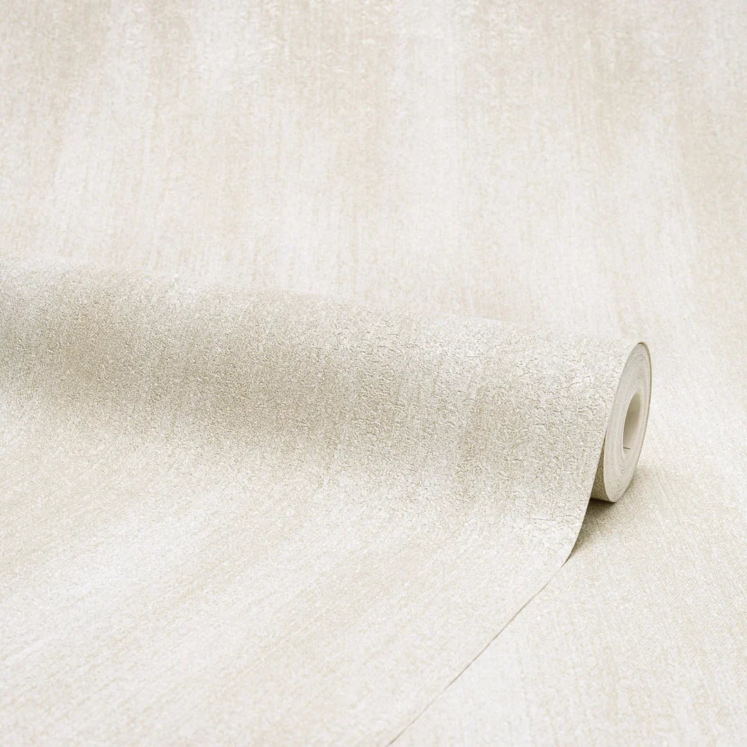 LUX Textures Chenille Plain Wallpaper in Ivory