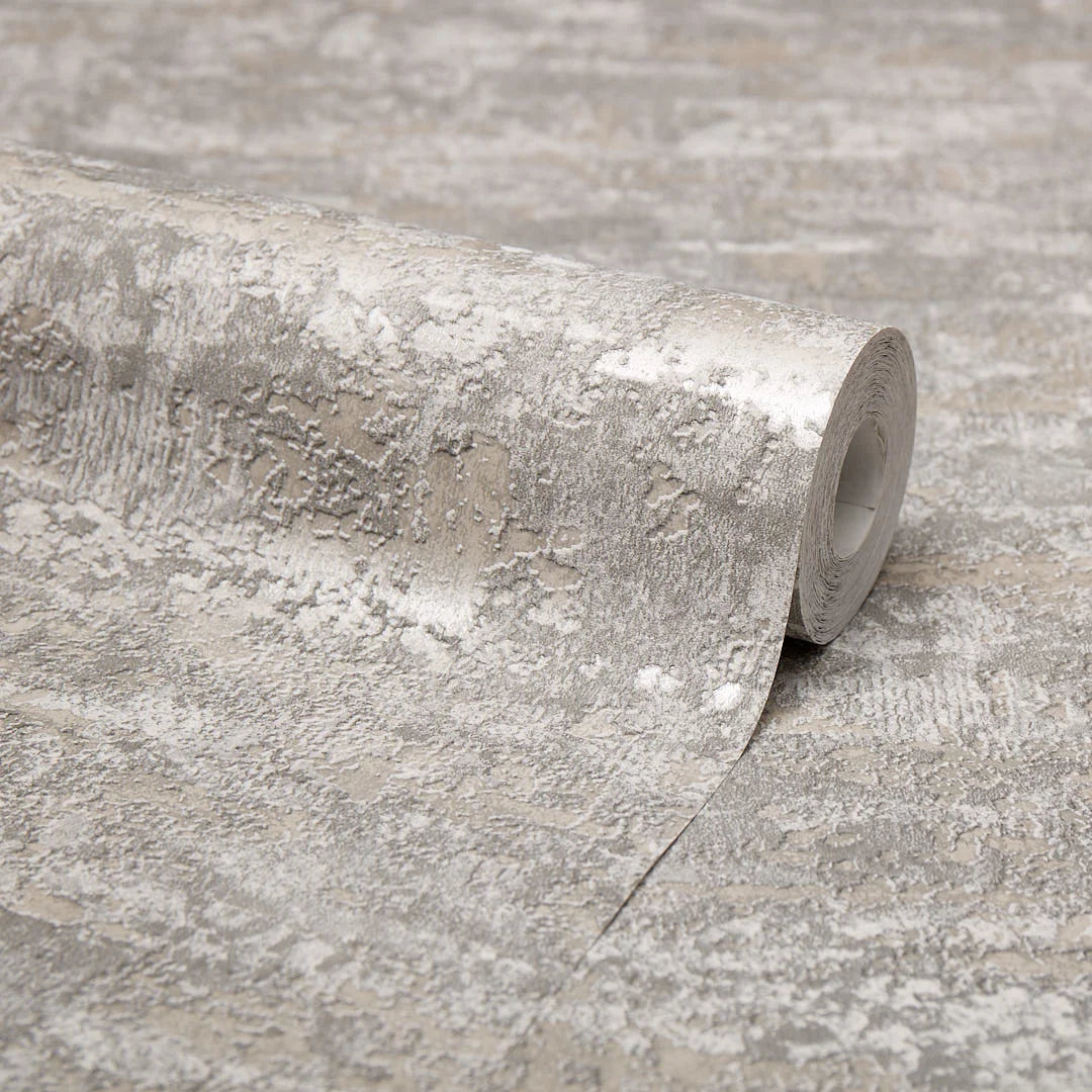 Valencia Wallpaper in Silver