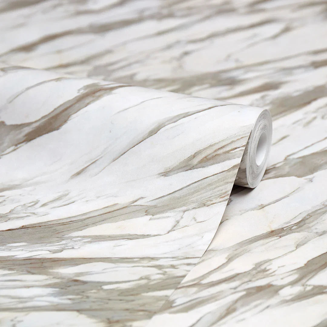 Modern Marble Wallpaper in shades of Cream