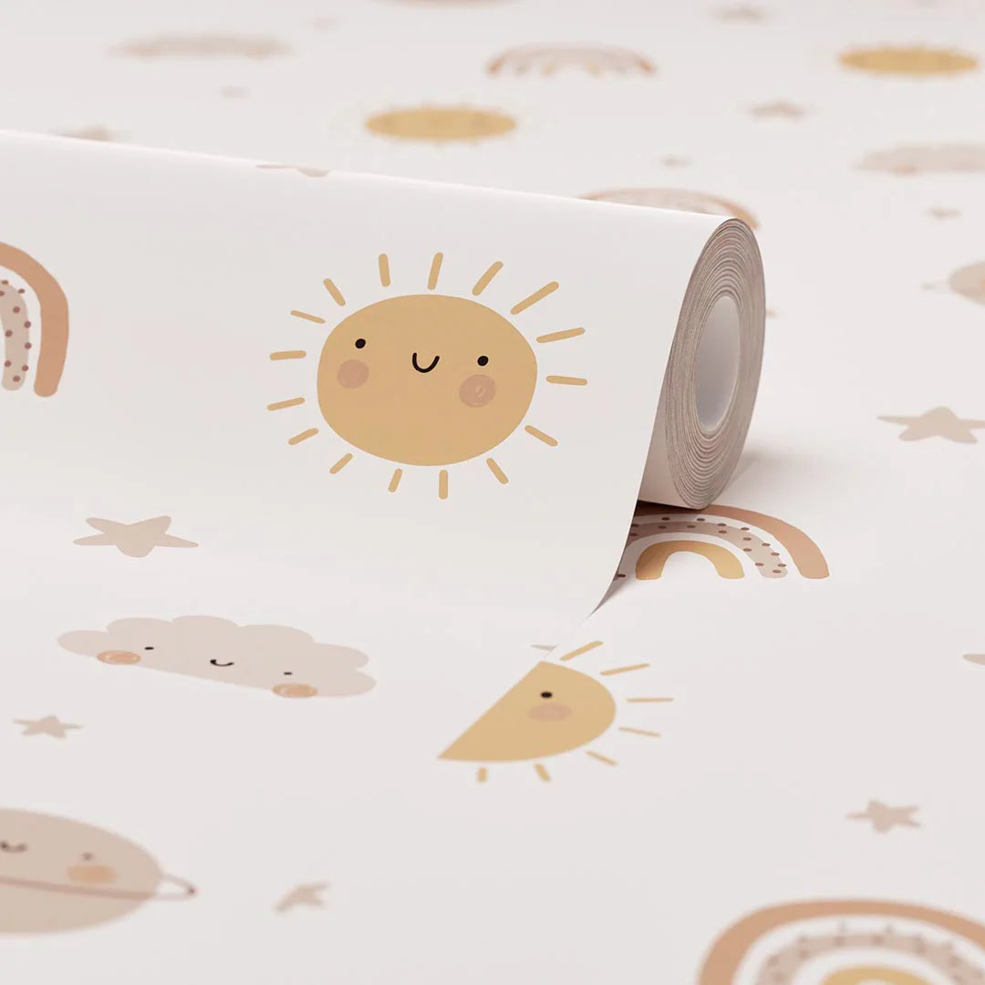 My Sun and Stars Wallpaper in Neutrals