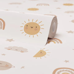 My Sun and Stars Wallpaper in Neutrals