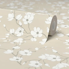 Spring Blossom Wallpaper in Cream