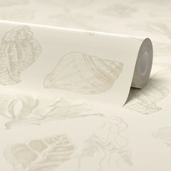 Summer Seashells Wallpaper in Neutrals