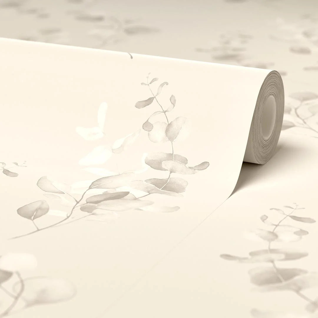 Trailing Eucalyptus Wallpaper in Sandstone
