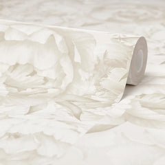 Vintage Peony Wallpaper in Cool Neutrals