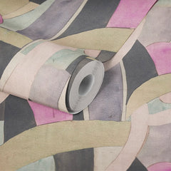 Lucid Flow Wallpaper in Multicolour on Sand