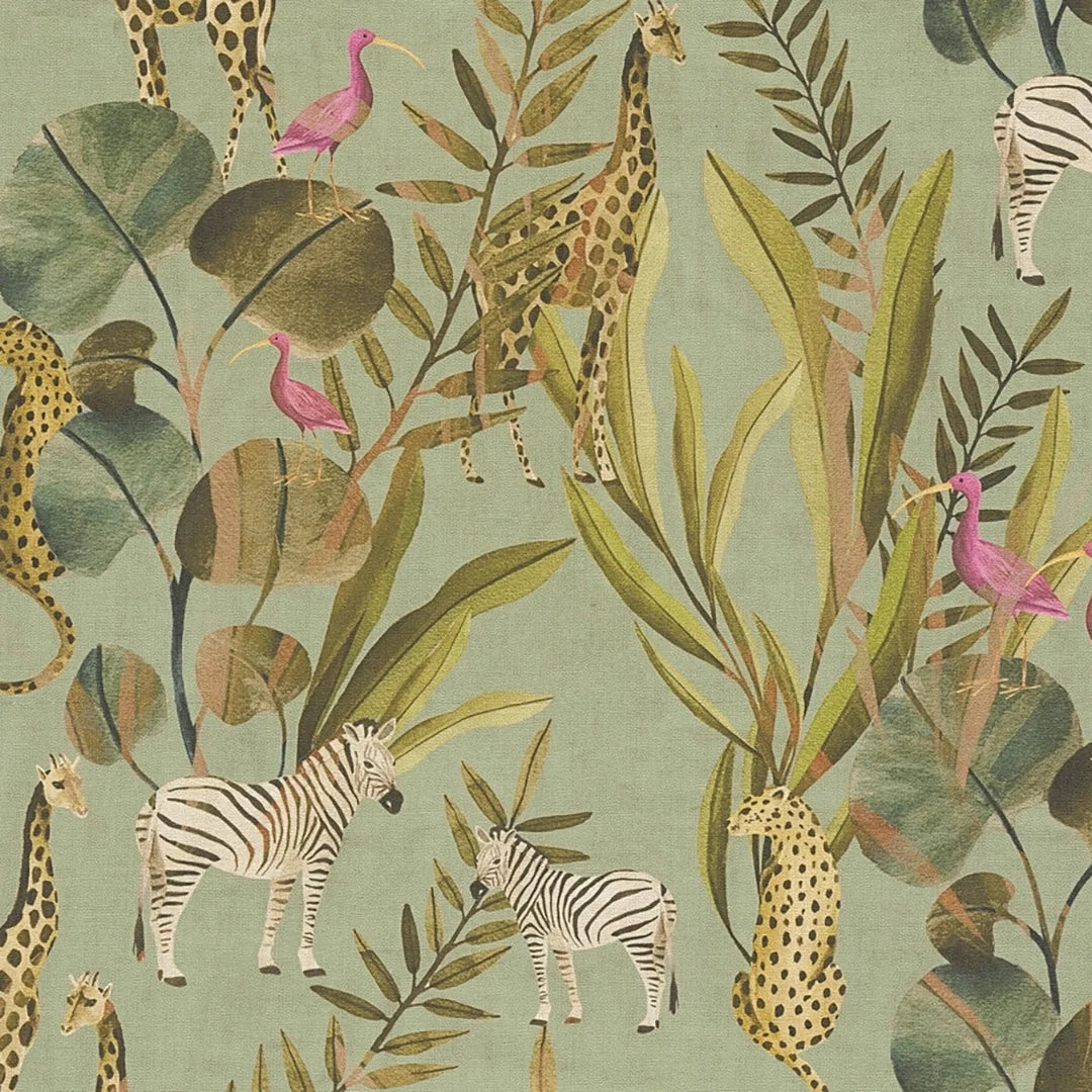 Wild Haven Wallpaper in Green