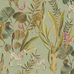 Wild Haven Wallpaper in Green