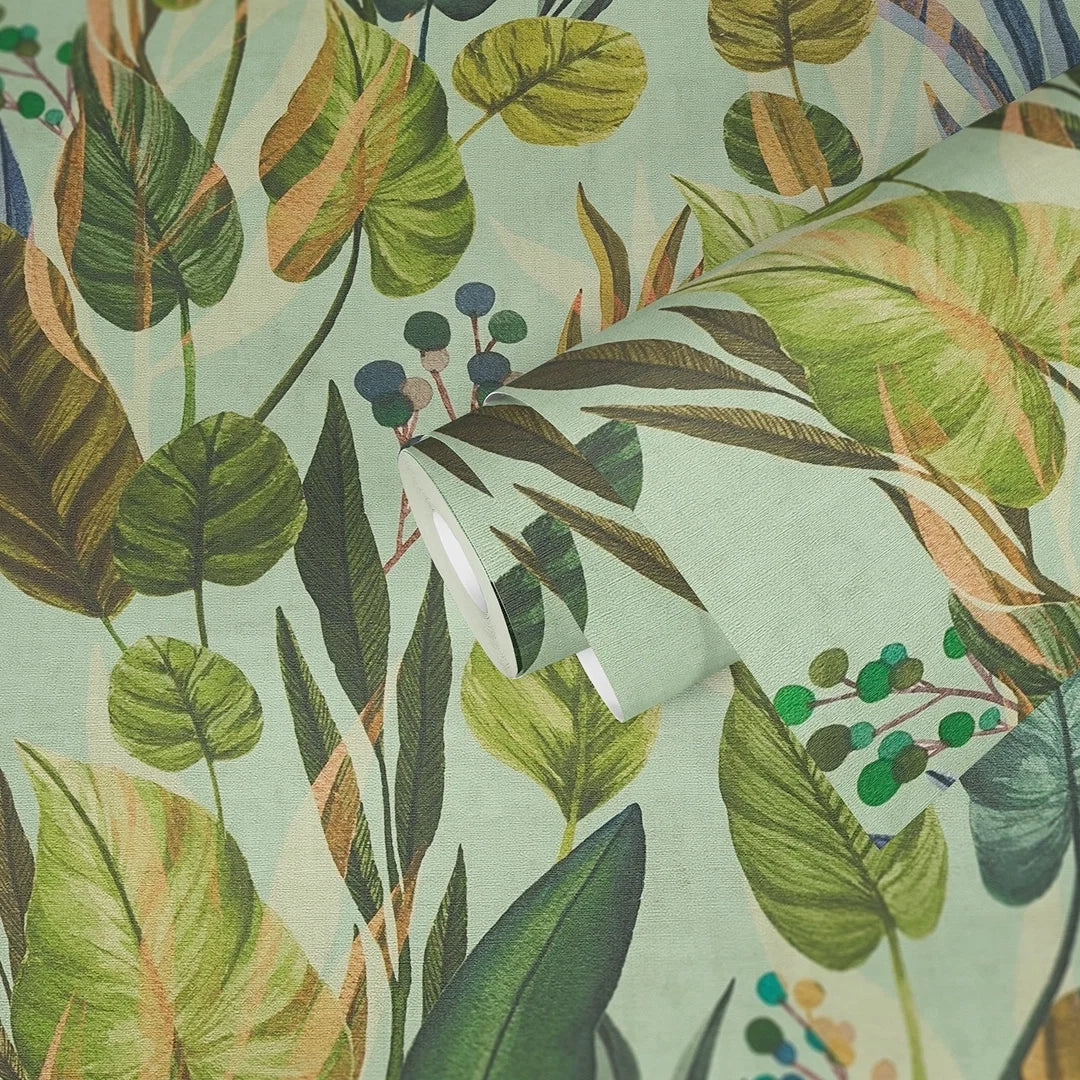 Nature's Embrace Wallpaper in Green