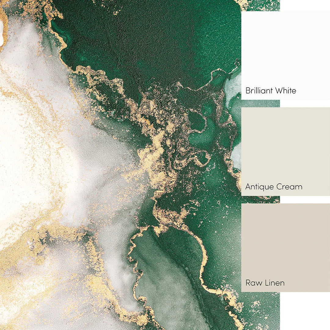 Amalfi Full Wall Mural in Emerald and Gold